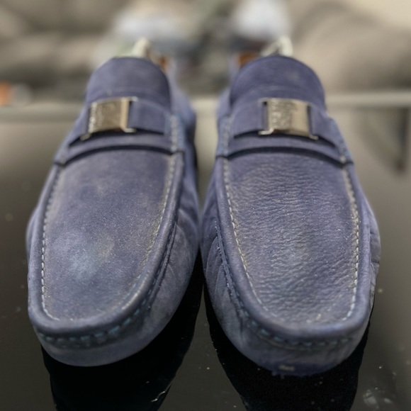 Versace Driving Shoes in Suede Blue - Men’s (US 9) - Picture 5 of 12